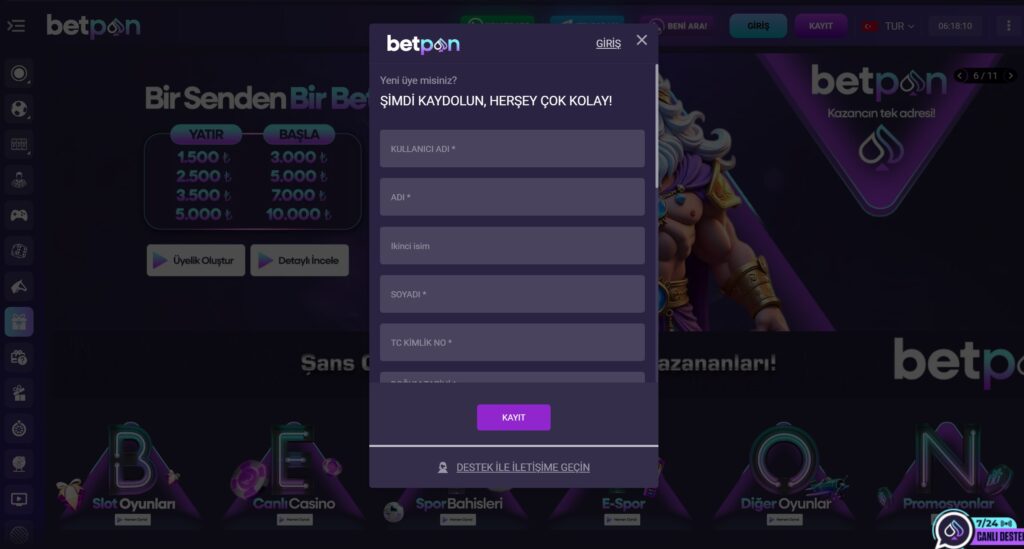 betpon kayıt